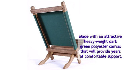BYER OF MAINE, Pangean Lounger, Durable Hardwood with Heavy Duty Polyester, Easy to Fold and Carry, Wooden Beach Chair, Camping Chair, Foldable Chair, Portable Chair, Pangean Furniture