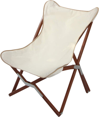 BYER OF MAINE, Butterfly Chair, Easy to Fold and Carry, Hardwood, Sling Chair, Wood Beach Chair, Perfect for Camping, Matching Furniture in The Pangean Line, 34" H x 23" W, 27" D, Single