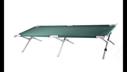 BYER OF MAINE Military Cot, Heavy Duty, Big and Tall Cot, Reinforced with Steel, Extra Large, Holds 375lbs